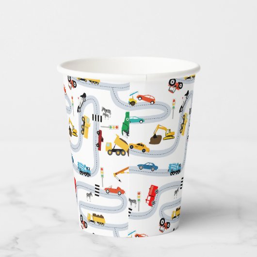 Vervoer Voertuigen Auto's & vrachtwagens Wegverkee Papieren Bekers (Rechts)