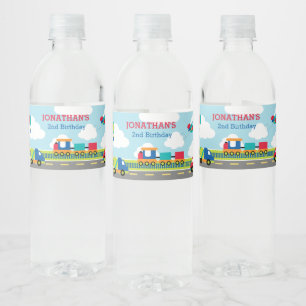 Vervoer (vrachtwagen voor autotreinen) waterfles etiket