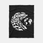 Vervoer vreet bescherming van het milieu op aarde fleece deken (Voorkant)