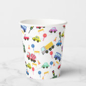 Vervoer Wit Papieren Bekers (Achterkant)