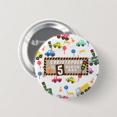Vervoer Wit Ronde Button 5,7 Cm (Voorkant /achterkant)