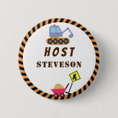 Vervoer Witte Naam Ronde Button 5,7 Cm (Voorkant)