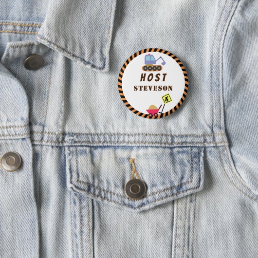 Vervoer Witte Naam Ronde Button 5,7 Cm (In situ)
