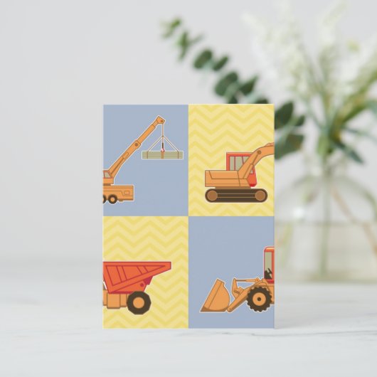 Vervoer Zware apparatuur - Duidelijk en Chevron Briefkaart (Staand voorkant)