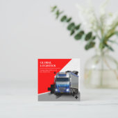 Vervoerbedrijf en logistiek  vierkante visitekaartje (Staand voorkant)