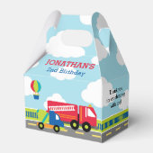 Vervoercontainer voor binnenschepen (Boys Birthday Bedankdoosjes (Achterkant)
