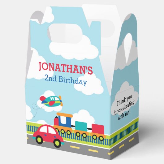 Vervoercontainer voor binnenschepen (Boys Birthday Bedankdoosjes (Geopend)