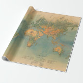 Vervoerroutes van oude World Maritime Fuel Station Cadeaupapier (Uitgerold)