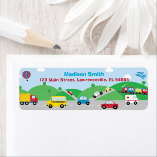 Vervoersadres Verkeersdag Baby shower retouradres Etiket