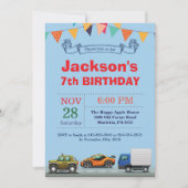 Vervoersauto Vrachtwagen - Aannodiging Kaart (Voorkant)