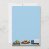 Vervoersauto Vrachtwagen - Aannodiging Kaart (Achterkant)