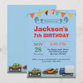 Vervoersauto Vrachtwagen - Aannodiging Kaart (Voorkant / Achterkant)