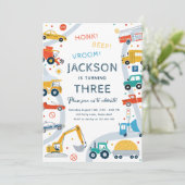 Vervoersauto's en Truck Boy Verjaardag Kaart (Staand voorkant)