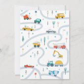 Vervoersauto's en Truck Boy Verjaardag Kaart (Achterkant)