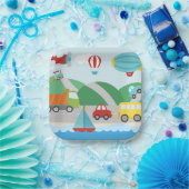 Vervoerscène Papieren Bordje (Feest)