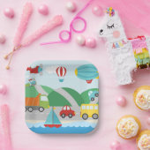 Vervoerscène Papieren Bordje (Feest)