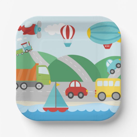 Vervoerscène Papieren Bordje (Voorkant)