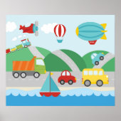 Vervoerscène Poster (Voorkant)