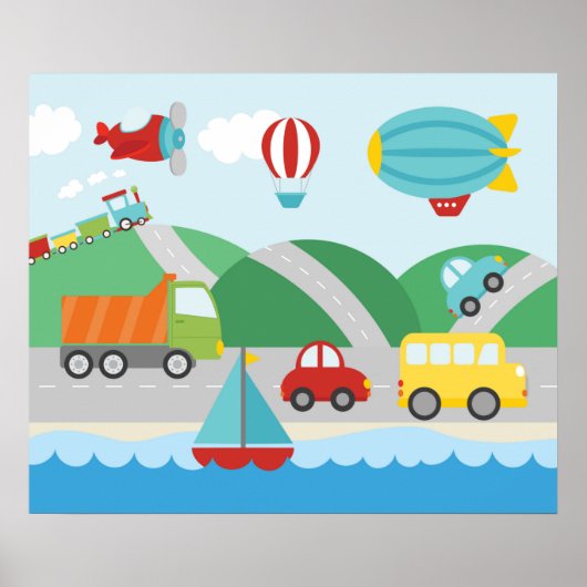 Vervoerscène Poster (Voorkant)