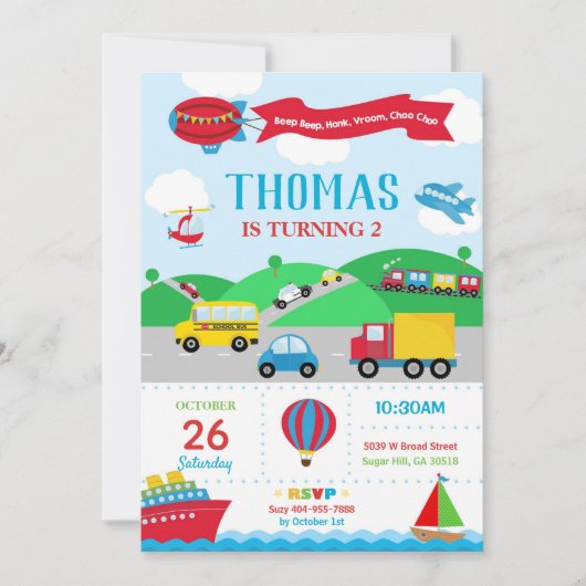 Vervoersdag uitnodiging (Voorkant)