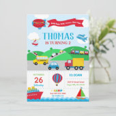 Vervoersdag uitnodiging (Staand voorkant)