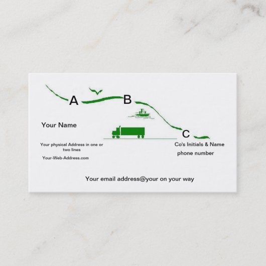 Vervoersdiensten voor visitekaartjes (Voorkant)