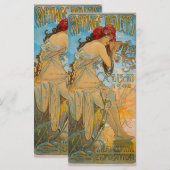 Vervoersmakelaars door Alphonse Mucha (1902) Bladw Menu (Voorkant / Achterkant)