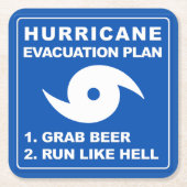 Vervoersplan orkaan kartonnen onderzetters (Voorkant)