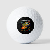Vervoersploeg Grappige Schoolbuschauffeur Golfballen (Voorkant)