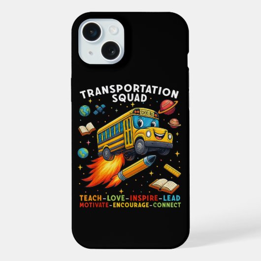 Vervoersploeg Grappige Schoolbuschauffeur iPhone Hoesje (Achterkant)