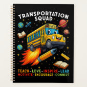 Vervoersploeg Grappige Schoolbuschauffeur Planner (Voorkant)