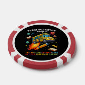 Vervoersploeg Grappige Schoolbuschauffeur Poker Chips (Enkel)
