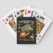 Vervoersploeg Grappige Schoolbuschauffeur Pokerkaarten (Achterkant)