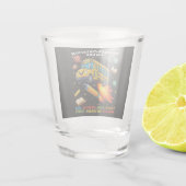 Vervoersploeg Grappige Schoolbuschauffeur Shot Glas (Achterkant)