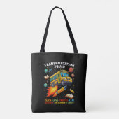 Vervoersploeg Grappige Schoolbuschauffeur Tote Bag (Achterkant)