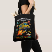 Vervoersploeg Grappige Schoolbuschauffeur Tote Bag (Dichtbij)