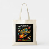 Vervoersploeg Grappige Schoolbuschauffeur Tote Bag (Achterkant)