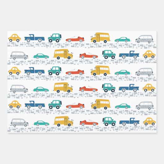 Vervoersthema Birthday Wrapping Paper (Voorkant 3)