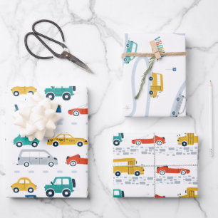 Vervoersthema Birthday Wrapping Paper