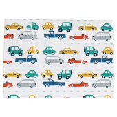 Vervoersthema Birthday Wrapping Paper Groot Cadeauzakje (Achterkant)