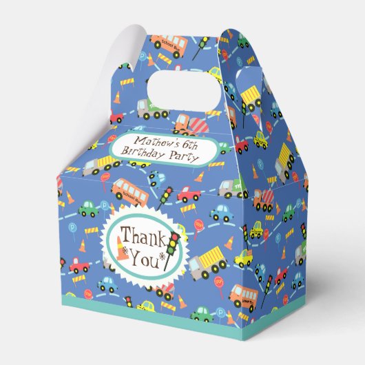 Vervoersvak Blauwe voorverpakking Bedankdoosjes (Voorkant Zijde)