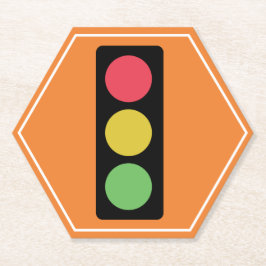 Vervoersverkeerslichten Teken Kartonnen Onderzetters