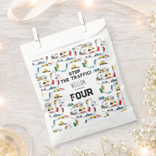 Vervoersvoertuigen Auto's Stoppen Verkeersverjaard Bedankzakje (Geknipt)