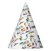 Vervoersvoertuigen Auto's Stoppen Verkeersverjaard Feesthoedjes (Links)