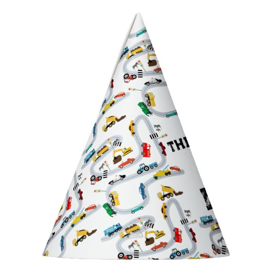 Vervoersvoertuigen Auto's Stoppen Verkeersverjaard Feesthoedjes (Links)