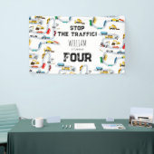 Vervoersvoertuigen Auto's Stoppen Verkeersverjaard Spandoek (Beurs)