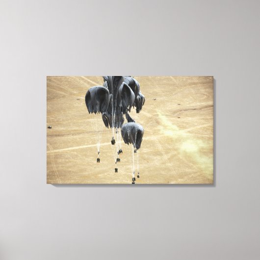 Vervoersysteem voor containers bundels parachute canvas afdruk (Voorkant)