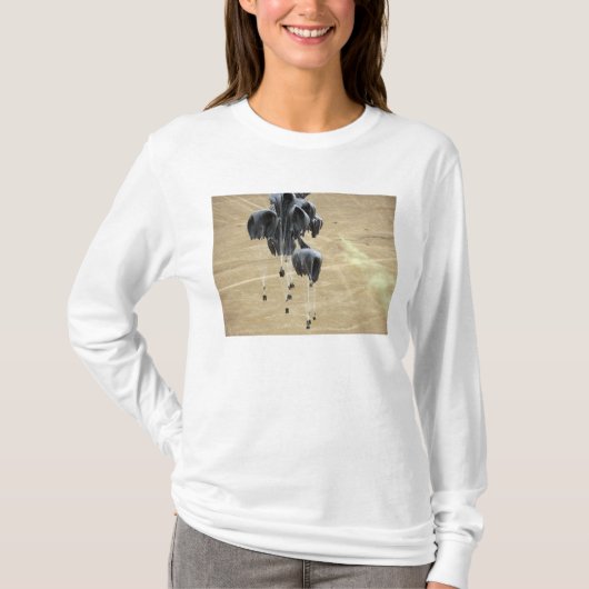 Vervoersysteem voor containers bundels parachute t-shirt (Voorkant)