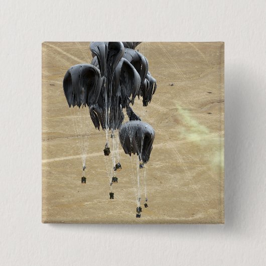 Vervoersysteem voor containers bundels parachute vierkante button 5,1 cm (Voorkant)