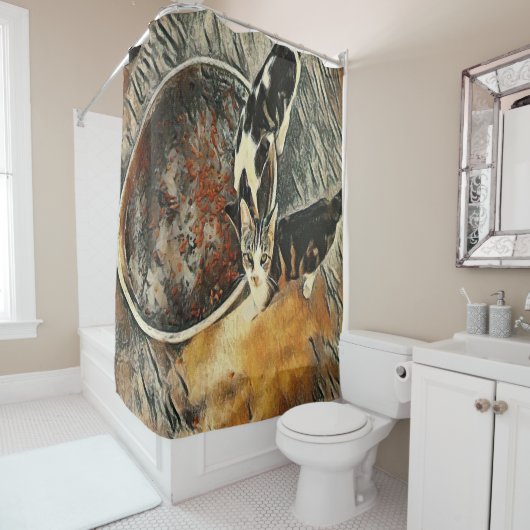 Vervoertijd! Douchegordijn (In situ)